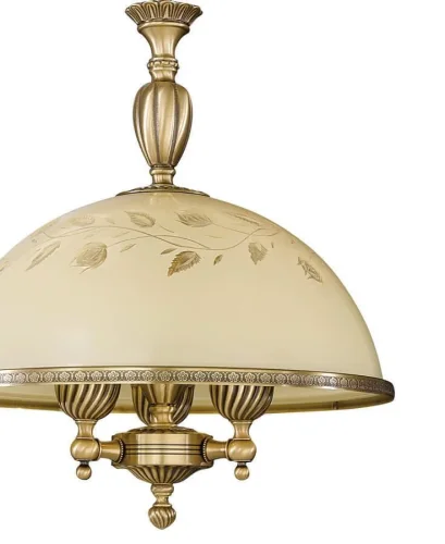 Люстра подвесная  L 6208/38 Reccagni Angelo жёлтая на 3 лампы, основание античное бронза в стиле классический  фото 2